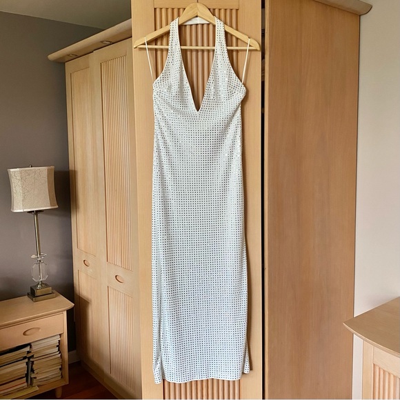 Zara mirrors halter maxi dress white silver - Picture 6 of 16